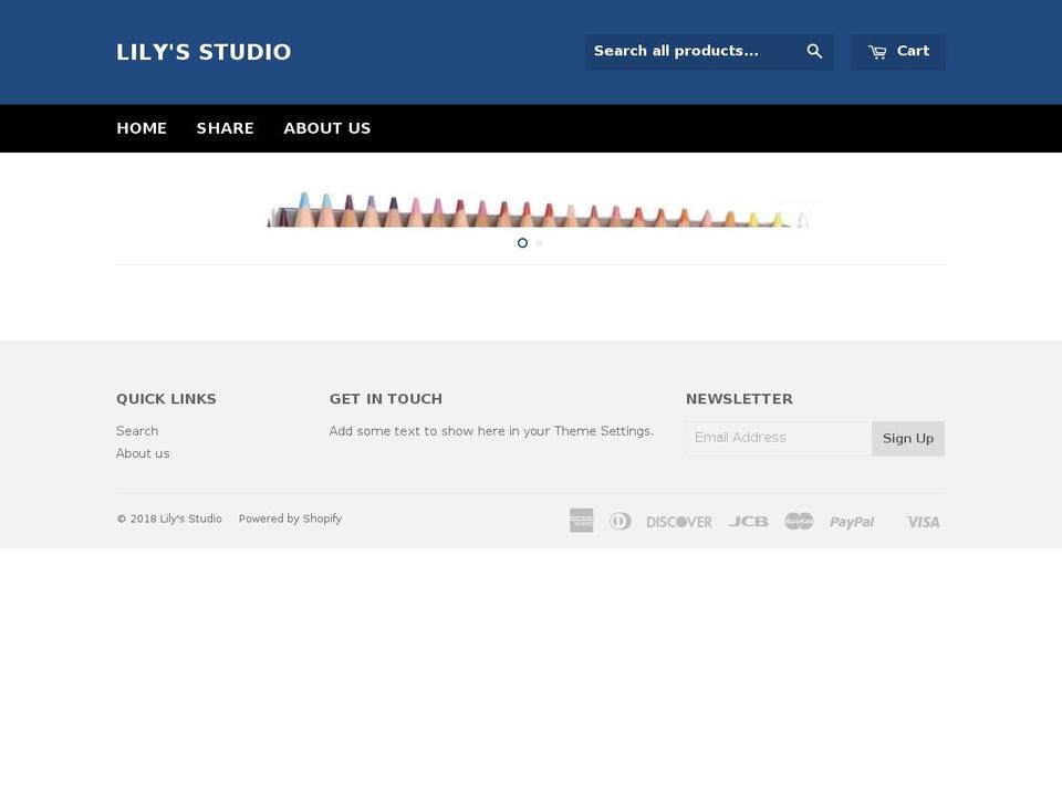 lilysstudio.com — Shopify storefront screenshot