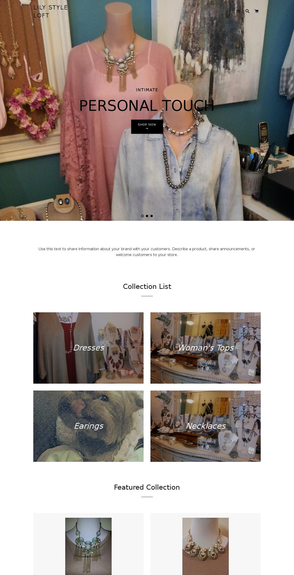 lilystyleloft.com — Shopify storefront screenshot