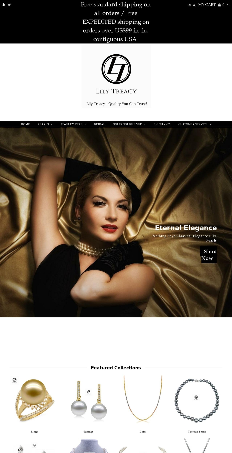 lilytreacy.com shopify website screenshot