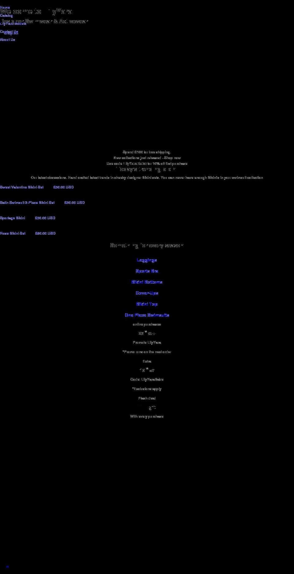 lilyyara.com shopify website screenshot