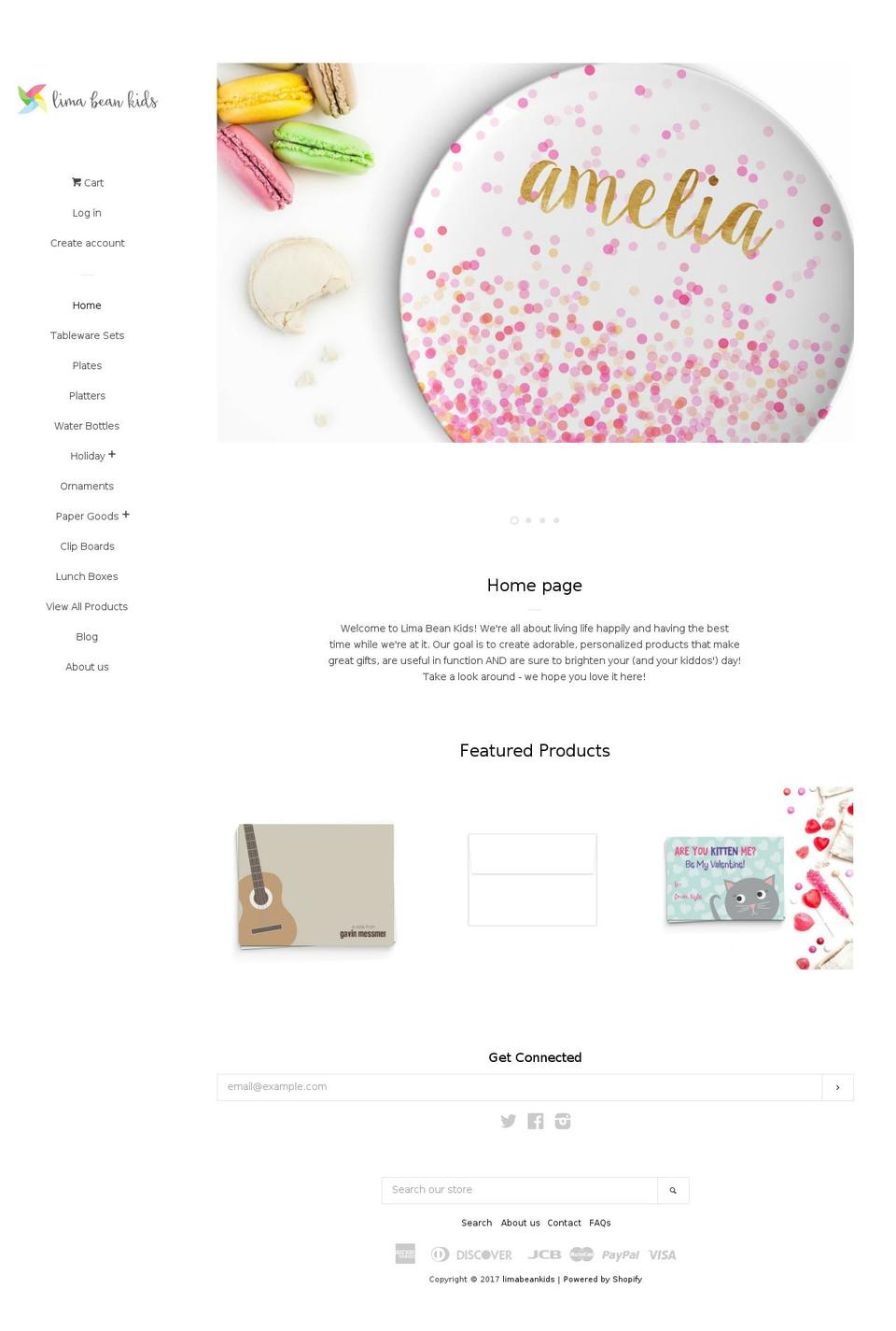 limabeankids.com shopify website screenshot