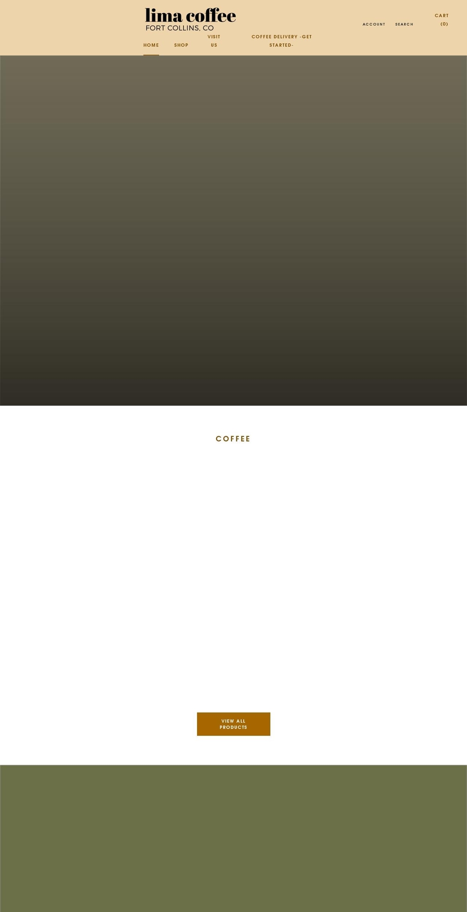 limacoffeeroasters.com — Shopify storefront screenshot