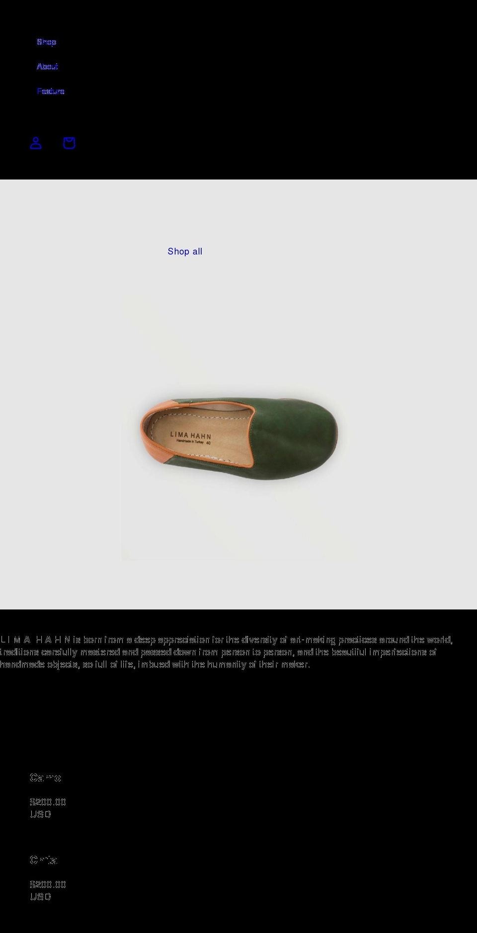 limahahn.com shopify website screenshot