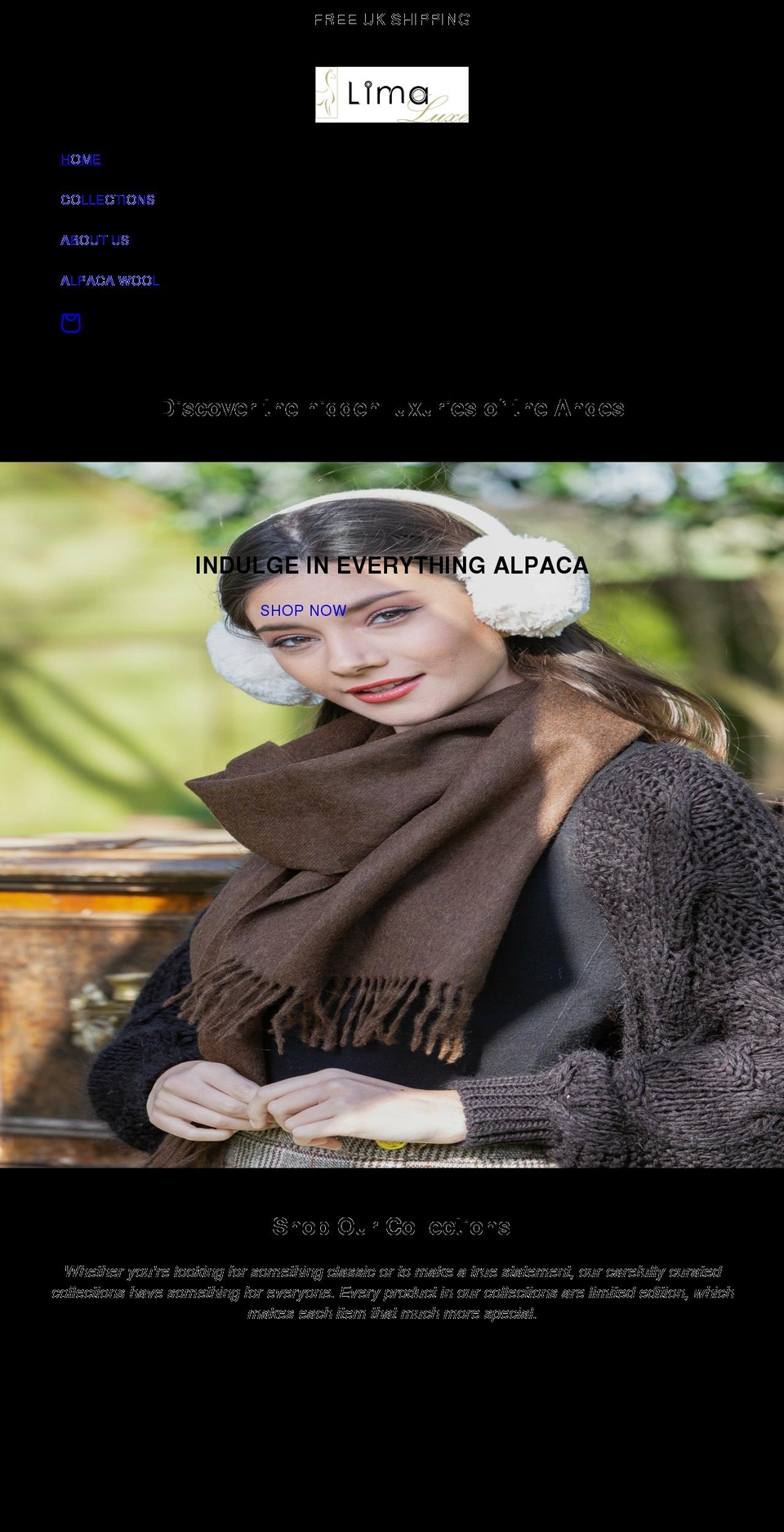 limaluxe.com shopify website screenshot