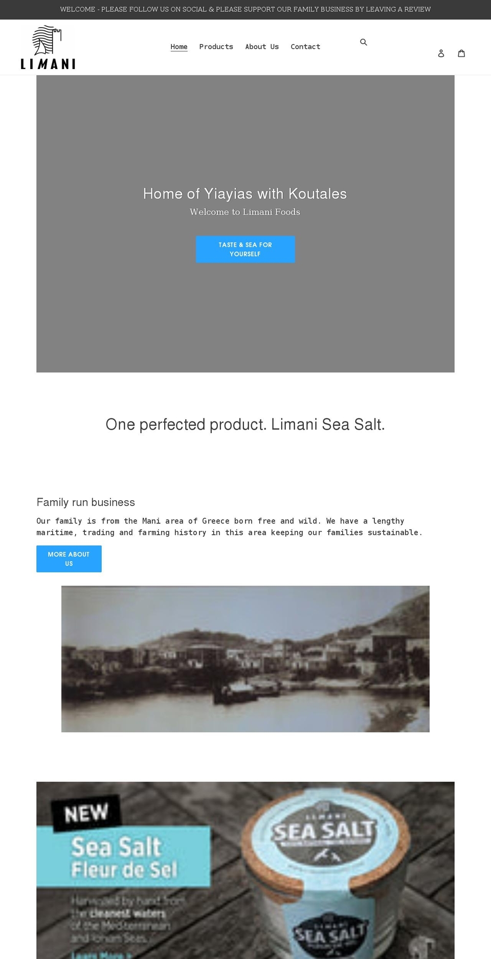 limanifoods.com shopify website screenshot