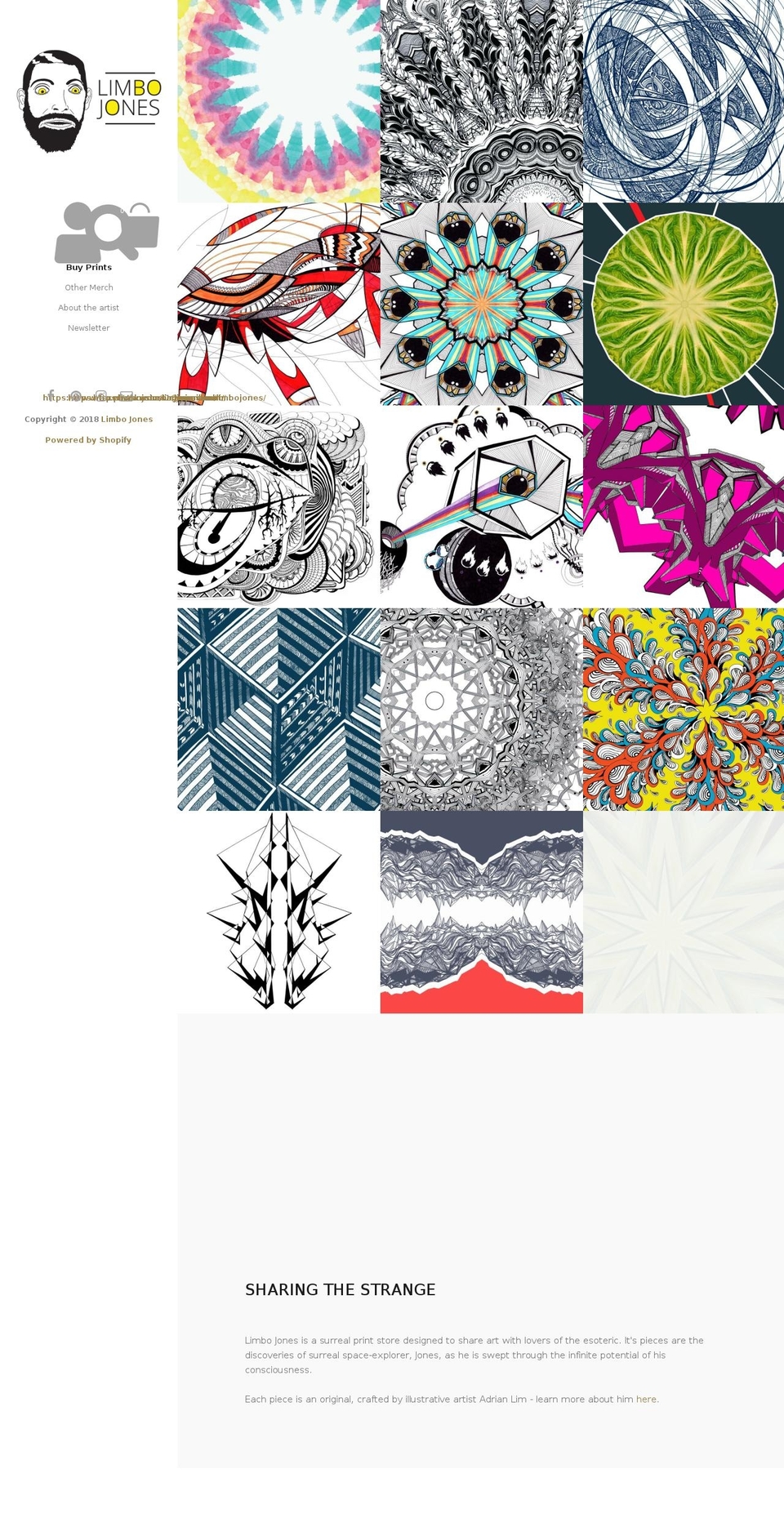 limbojones.com — Shopify storefront screenshot