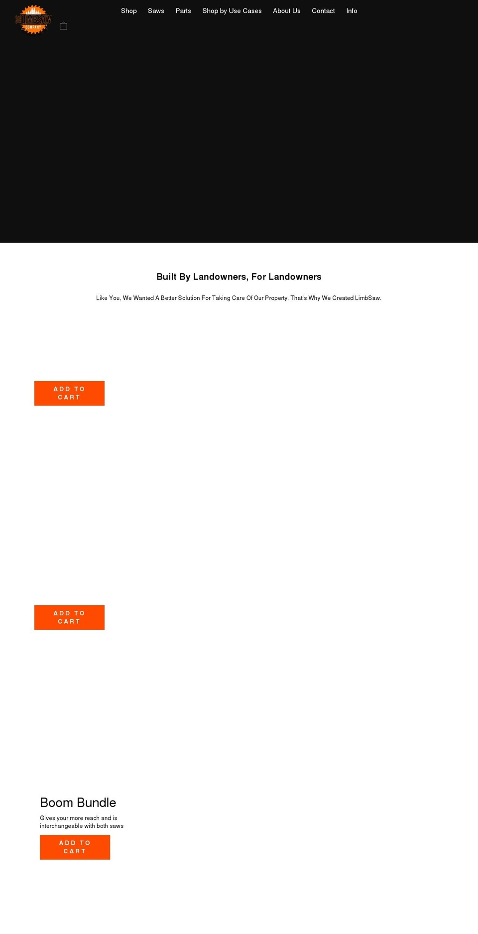 limbsaw.com shopify website screenshot