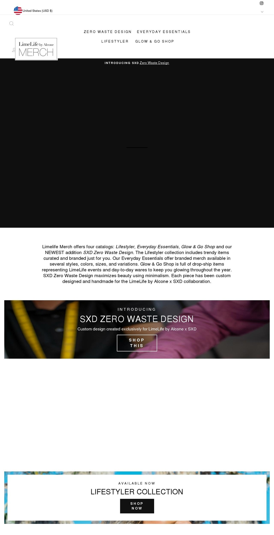 limelifemerch.com shopify website screenshot