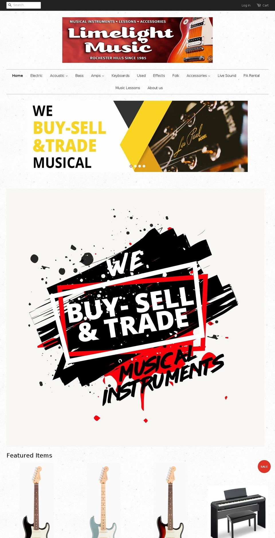 limelightmusic.net shopify website screenshot