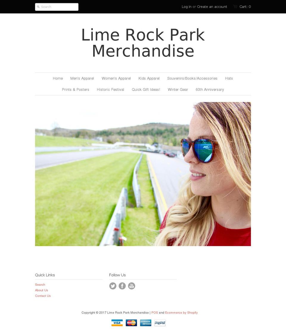 limerockstore.com shopify website screenshot