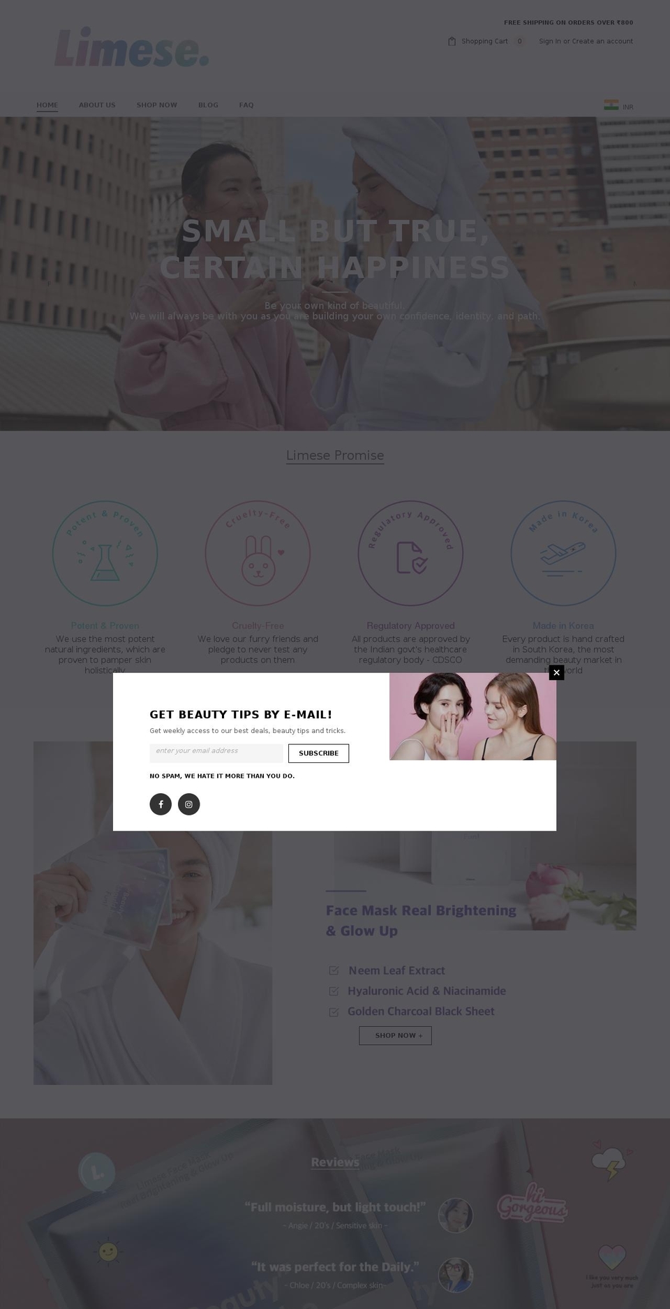 limesecos.com shopify website screenshot