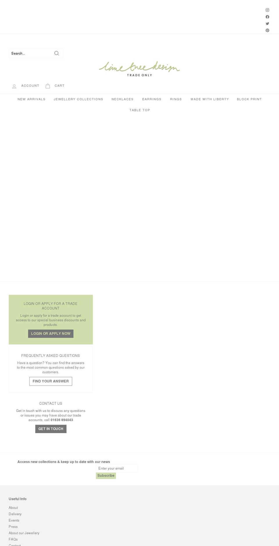 limetreecollection.com shopify website screenshot