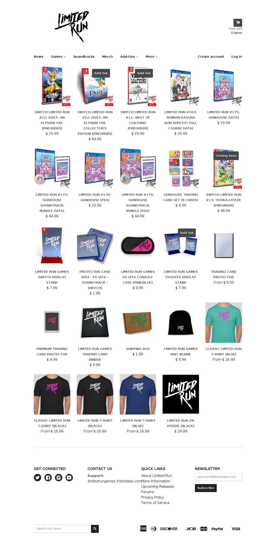 limited-run-games.com — Shopify storefront screenshot