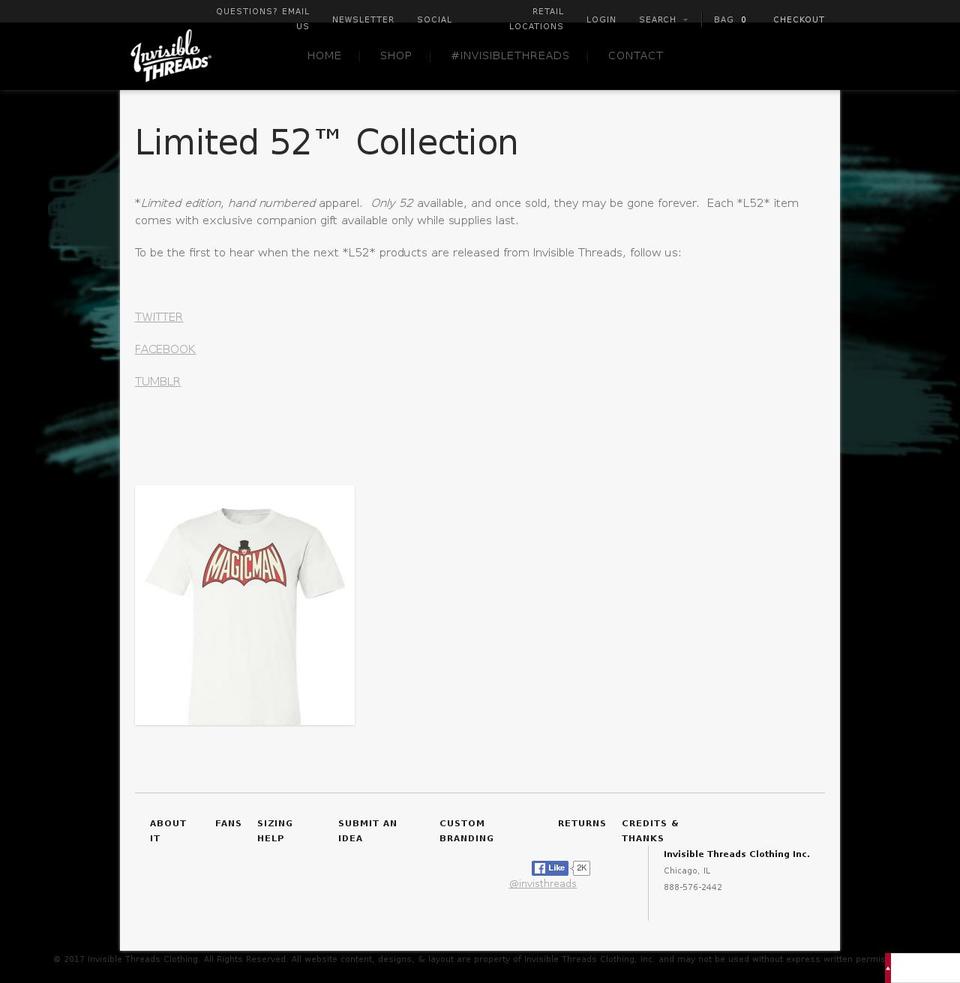 Shopaholla Indie Shopify theme site example limited52.com