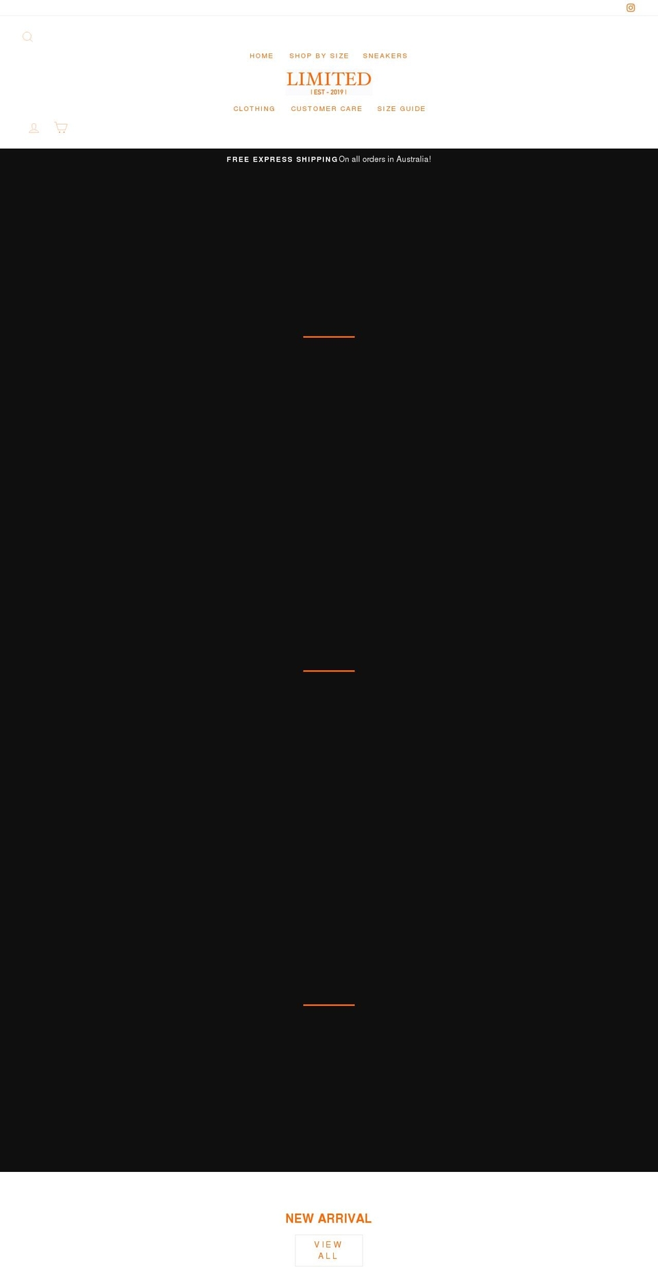 limitedau.com.au shopify website screenshot