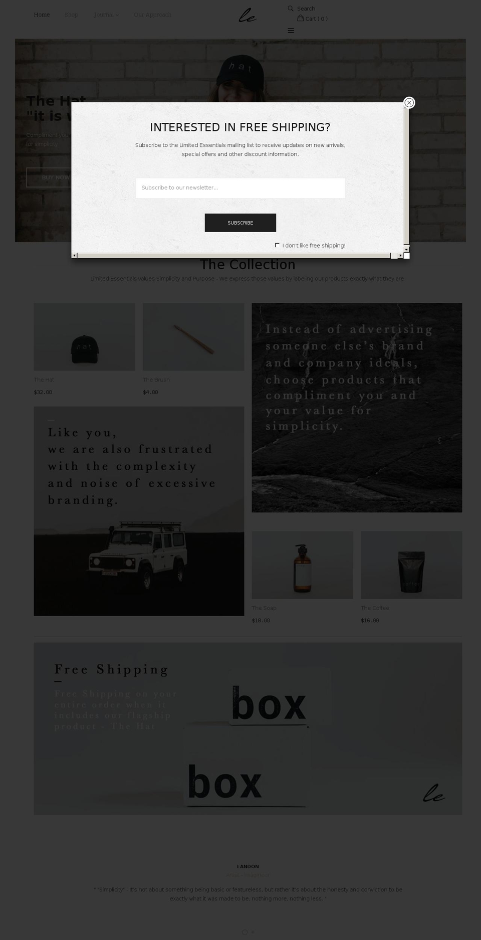 Vogue (LE) Shopify theme site example limitedessentials.com