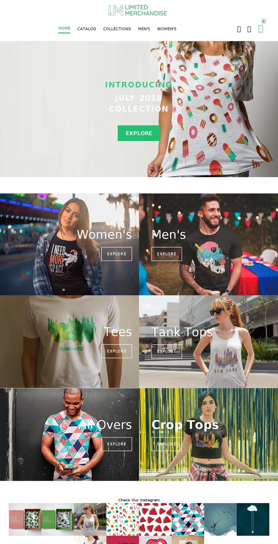 limitedmerchandise.com — Shopify storefront screenshot