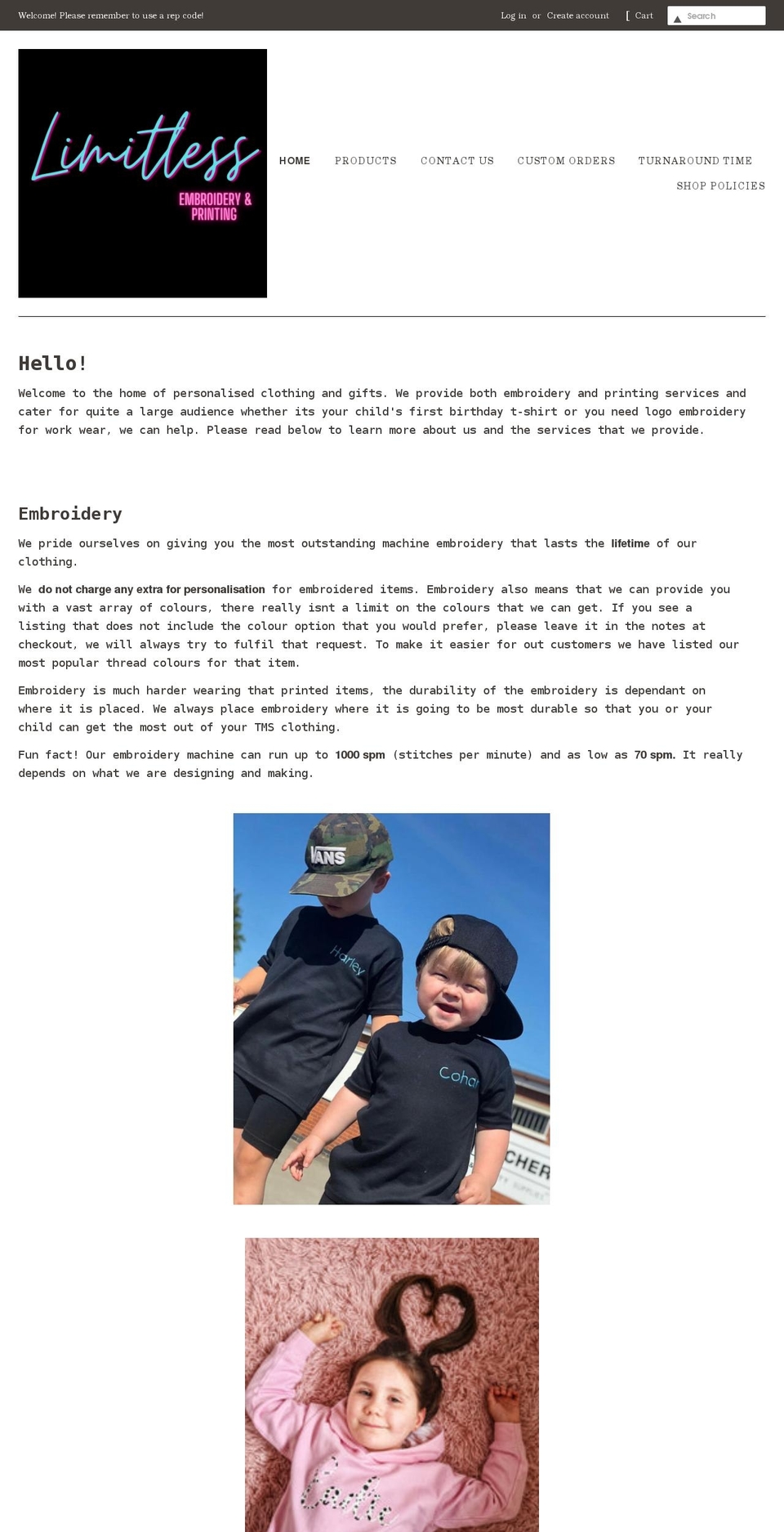 limitless-uk.com shopify website screenshot