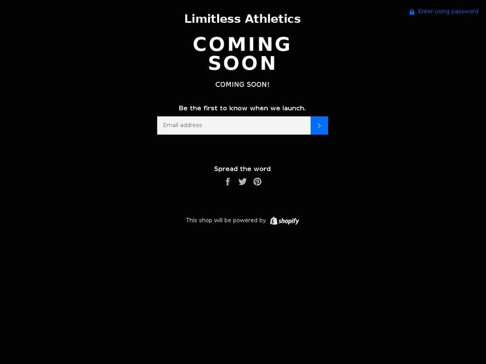 limitlessathleticapparel.com — Shopify storefront screenshot