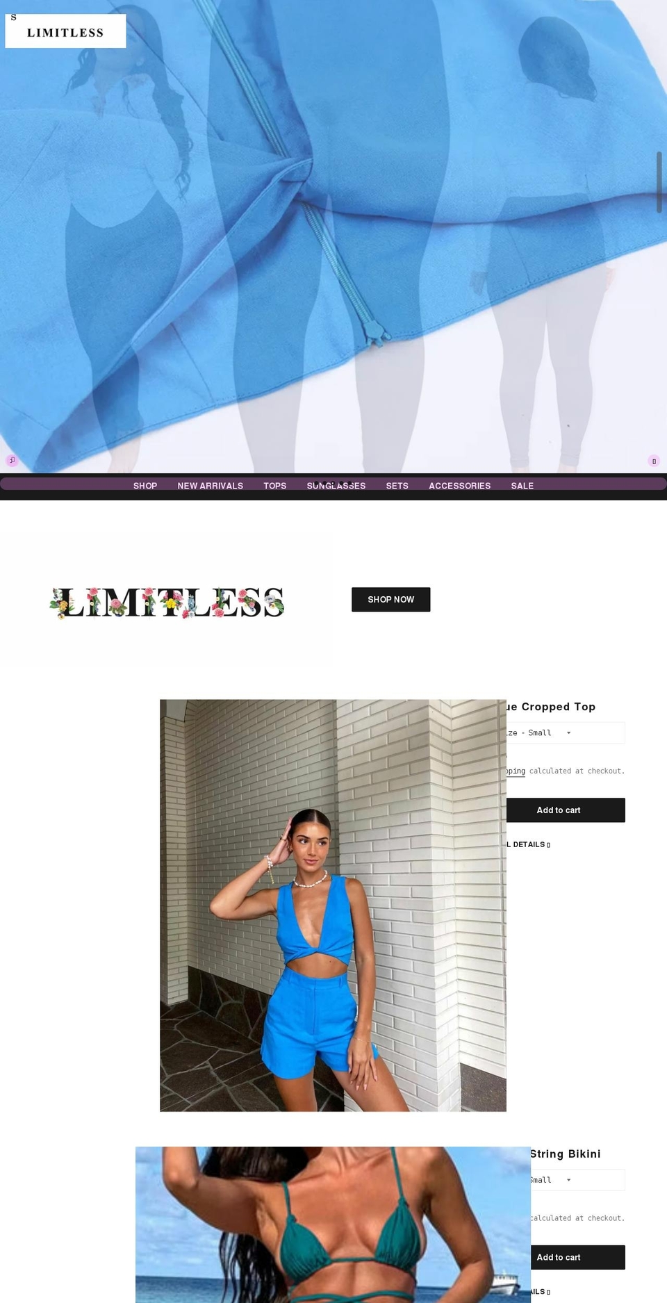 limitlessbeautyboutique.com shopify website screenshot
