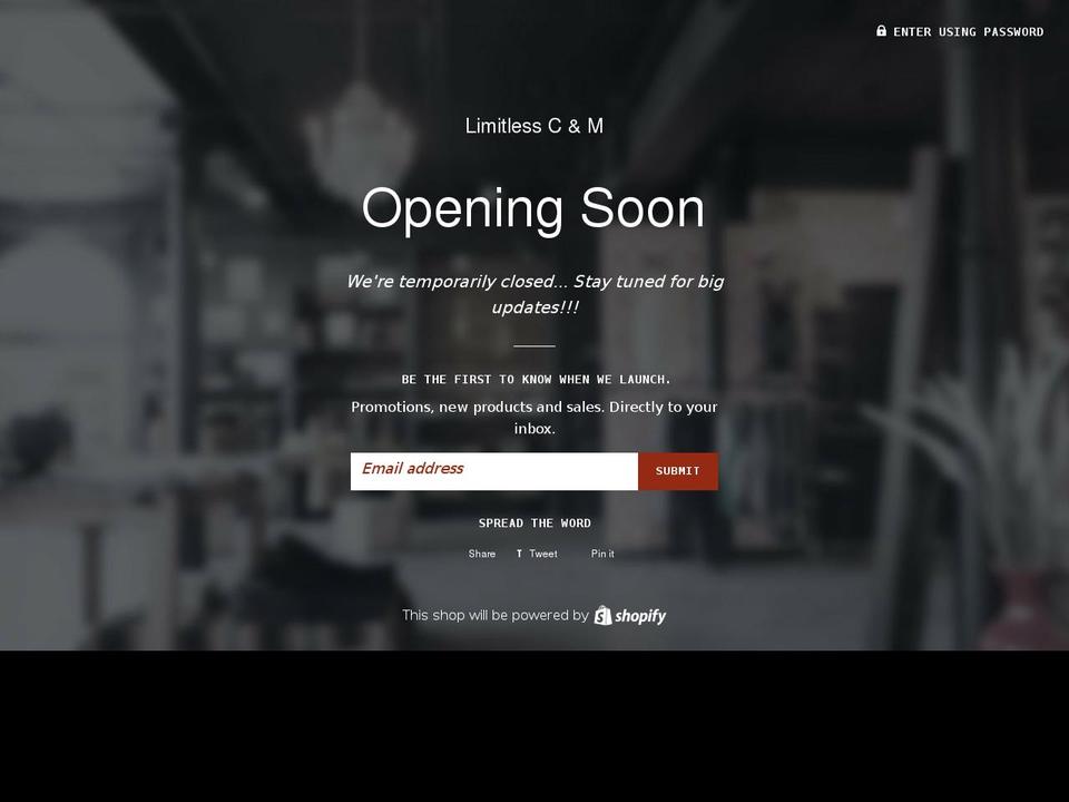 limitlesscm.com shopify website screenshot