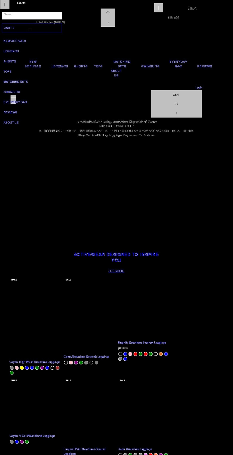 limitlessfitwear.com shopify website screenshot