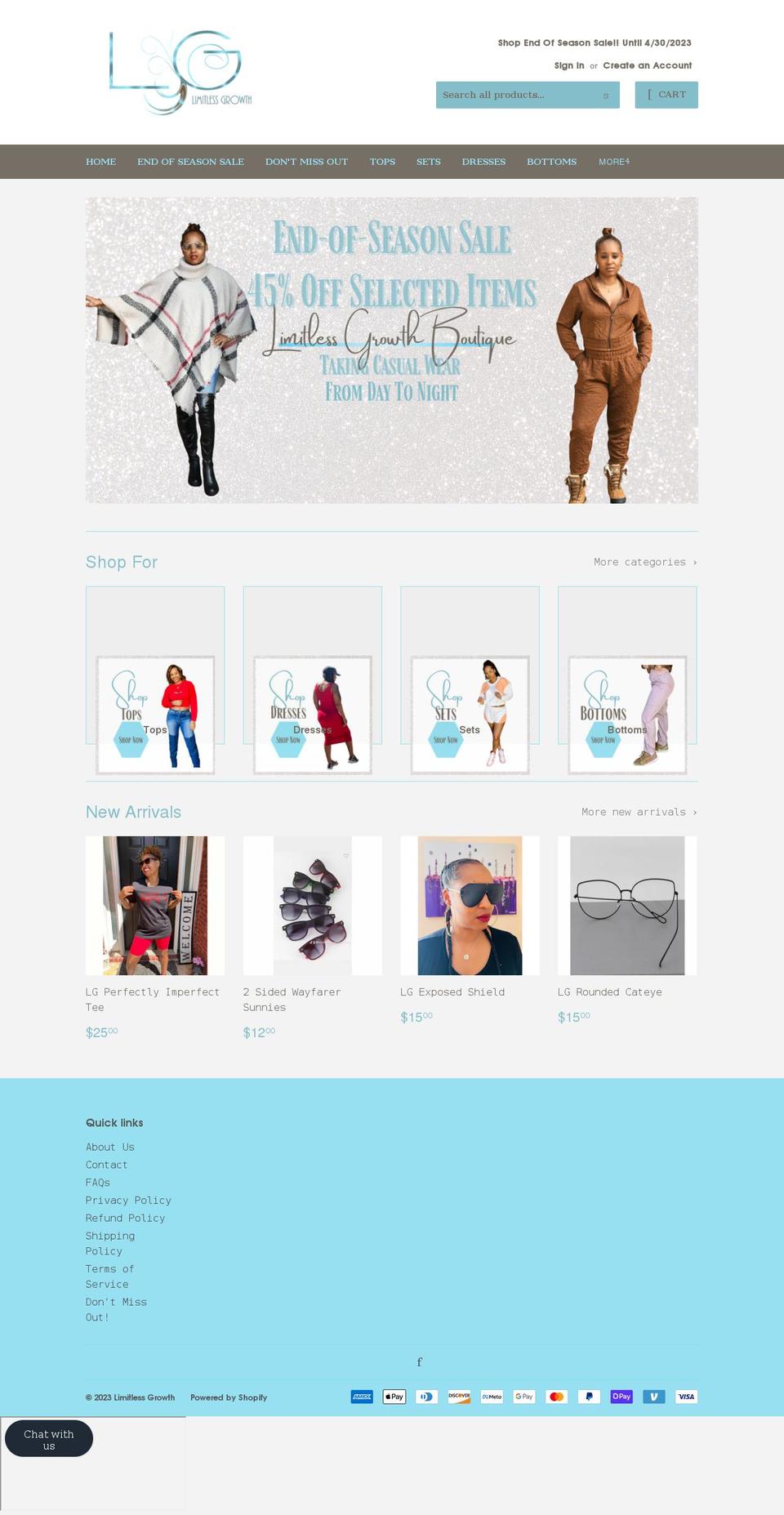 limitlessgrowth.net shopify website screenshot