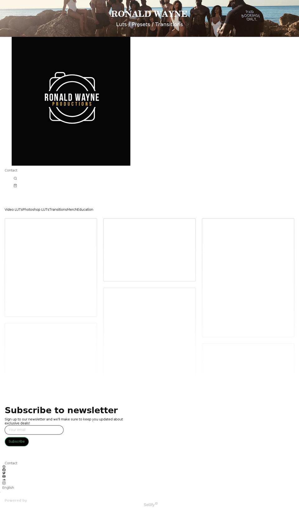 limitlesspresets.com — Shopify storefront screenshot
