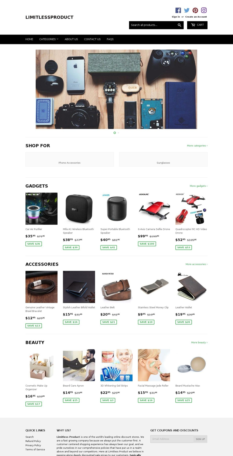 ecomprofitmasterclasstheme Shopify theme site example limitlessproduct.com