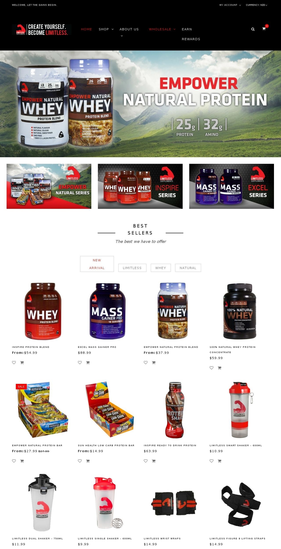 bazien-layout-1 Shopify theme site example limitlesssupplements.net