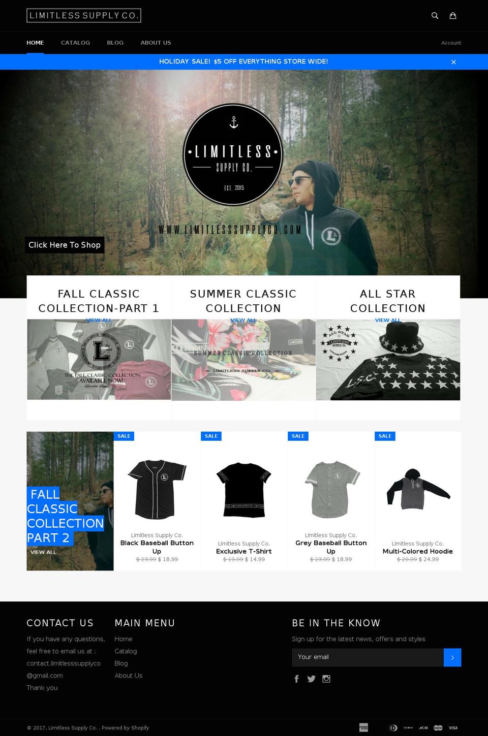 limitlesssupplyco.com shopify website screenshot