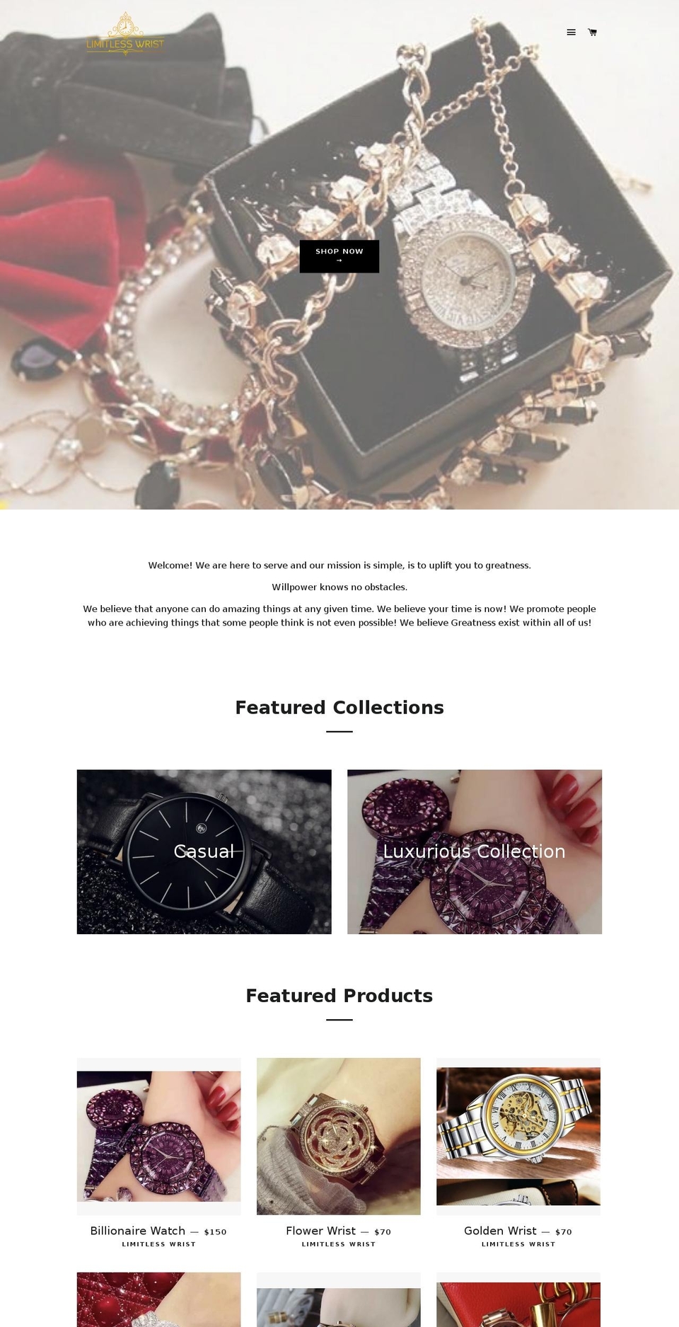 limitlesswrist.com — Shopify storefront screenshot