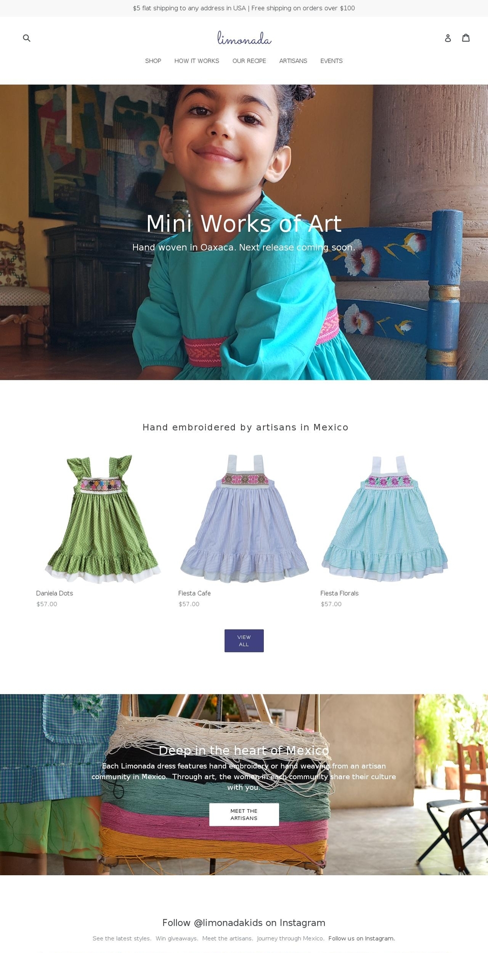 limonadakids.com — Shopify storefront screenshot