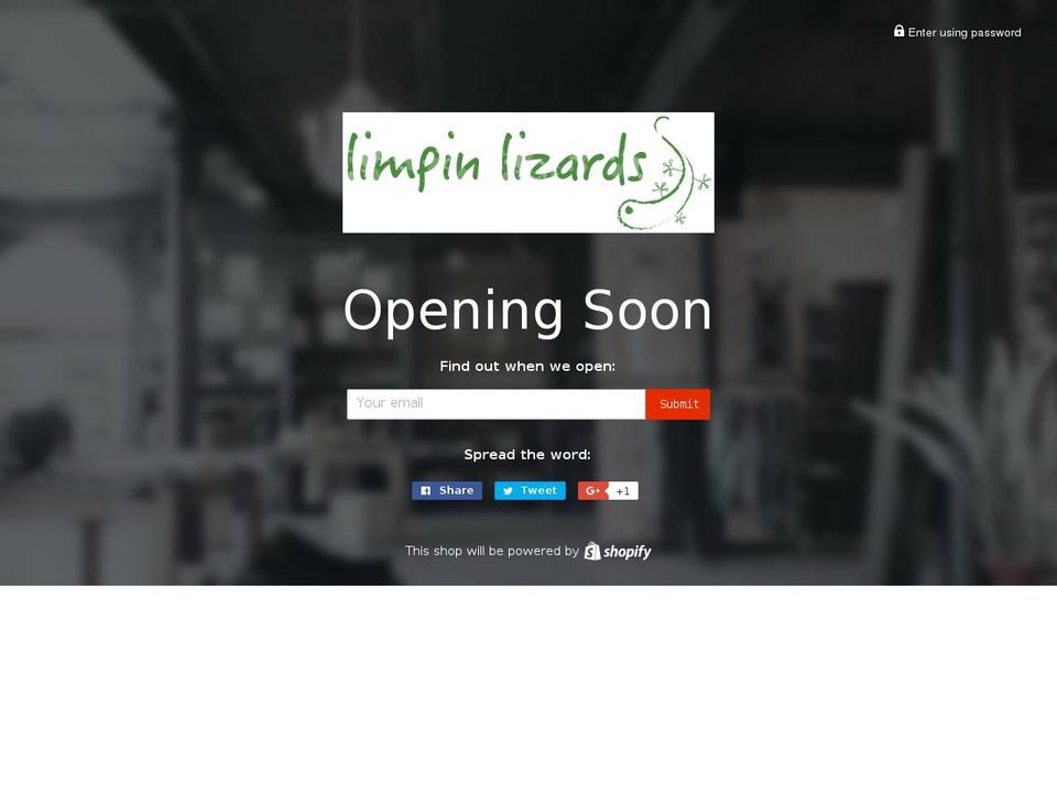limpinlizards.com shopify website screenshot