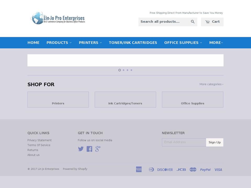 lin-jo.com shopify website screenshot