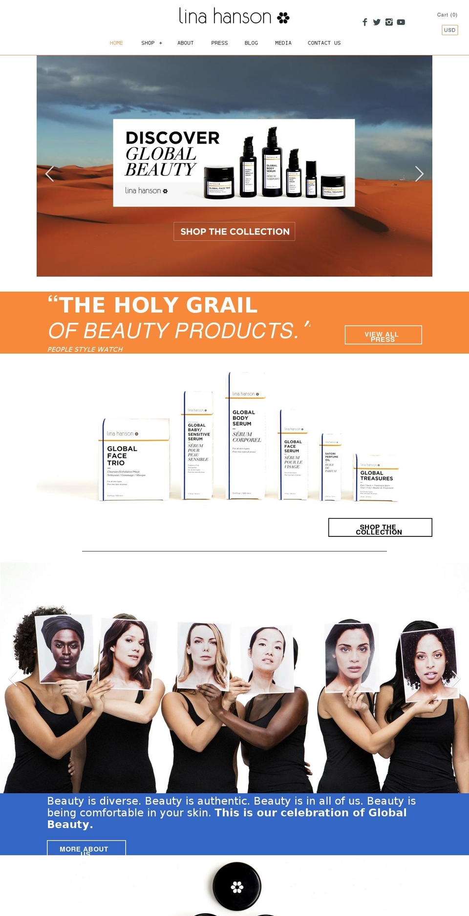 linahanson.com shopify website screenshot