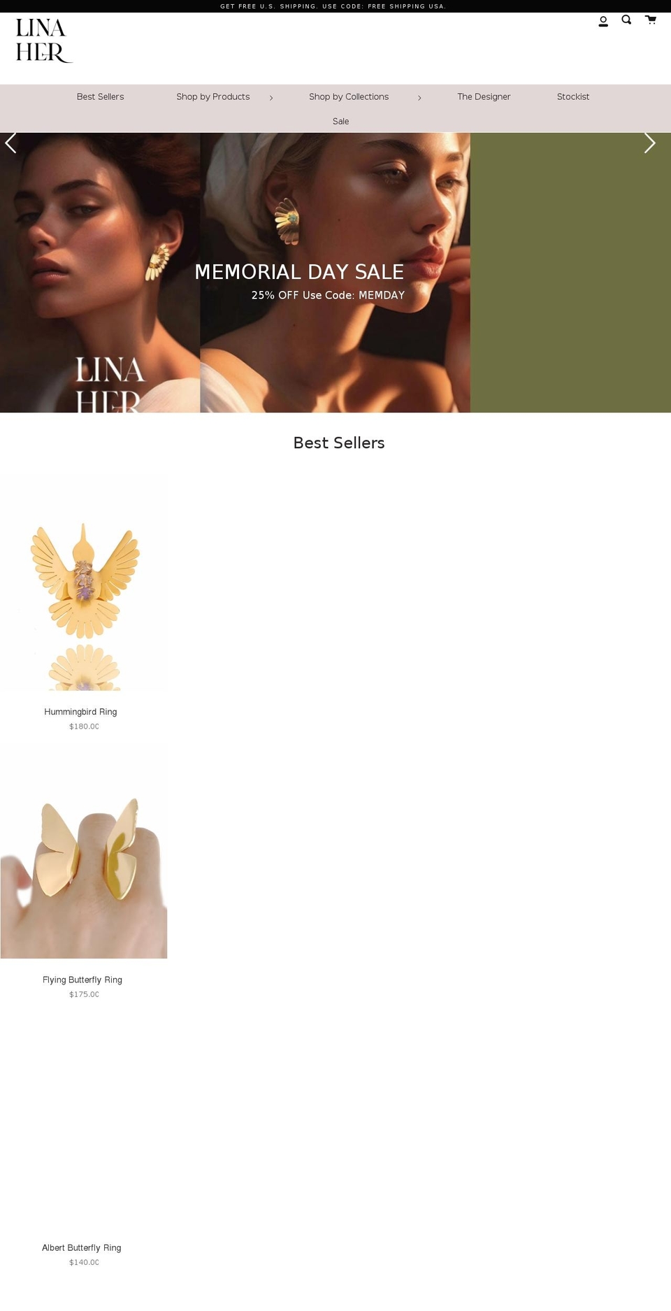 linahernandez.com shopify website screenshot