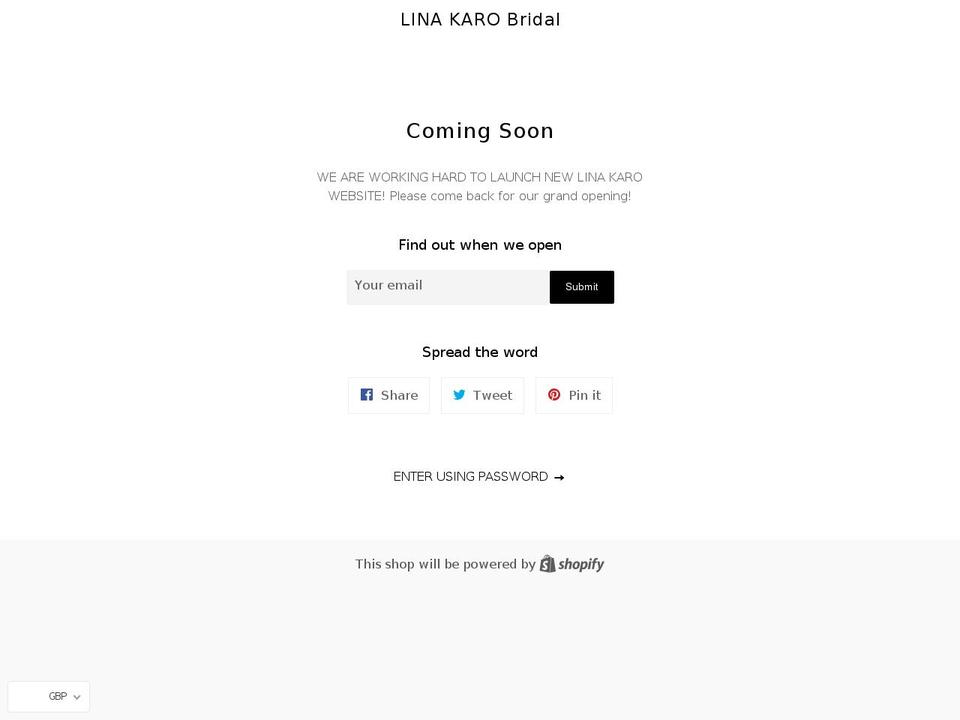 linakaro.com — Shopify storefront screenshot