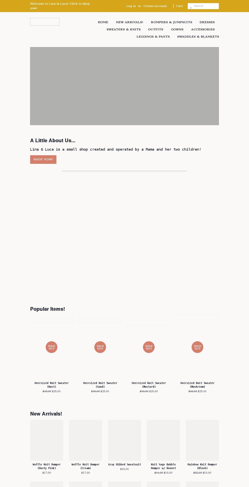 linaluca.com shopify website screenshot