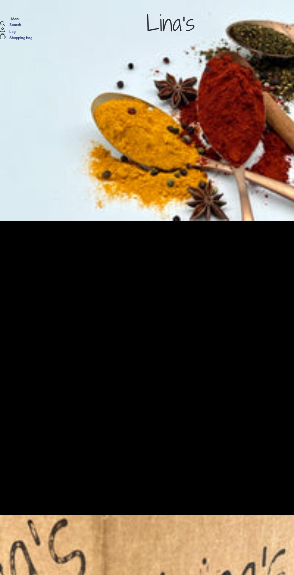 linasfoods.com shopify website screenshot