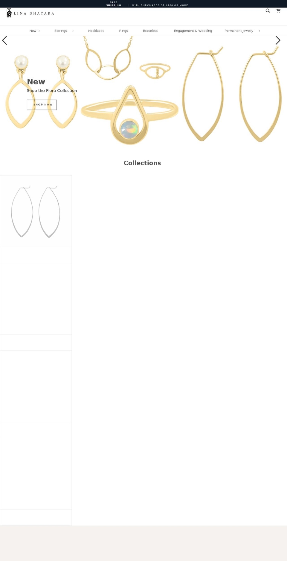 linashatara.com shopify website screenshot