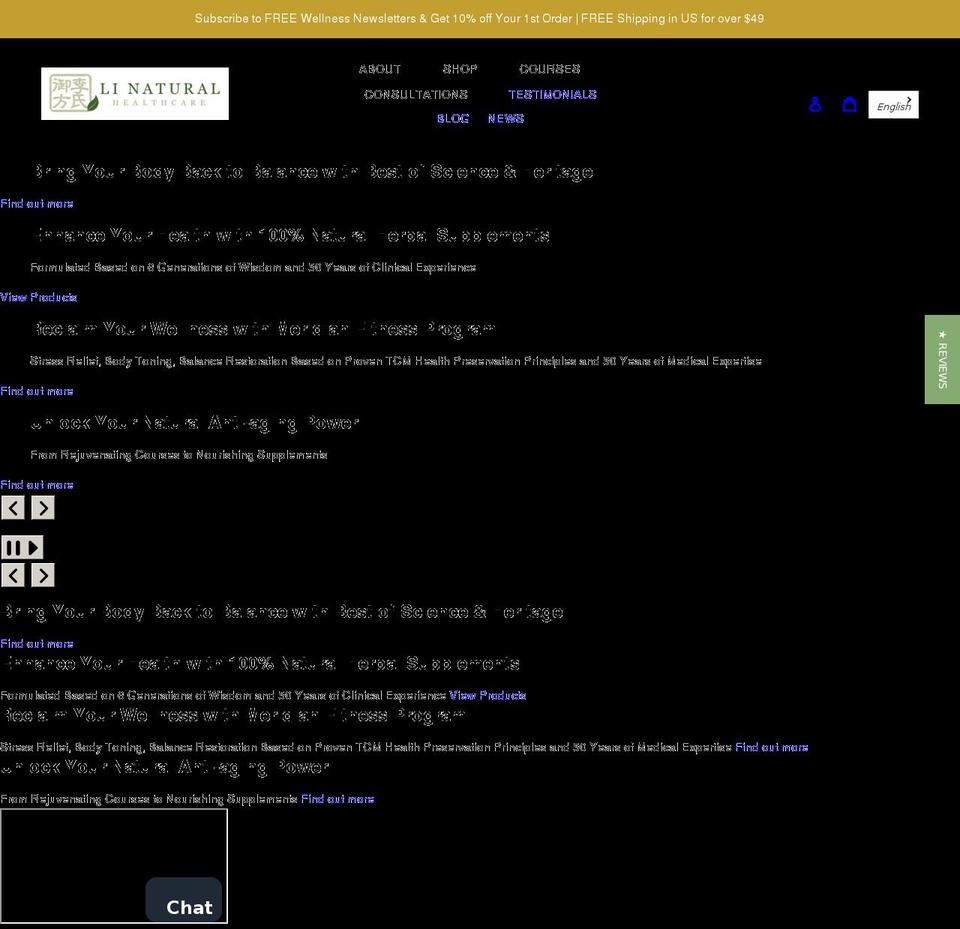 linatural.health shopify website screenshot