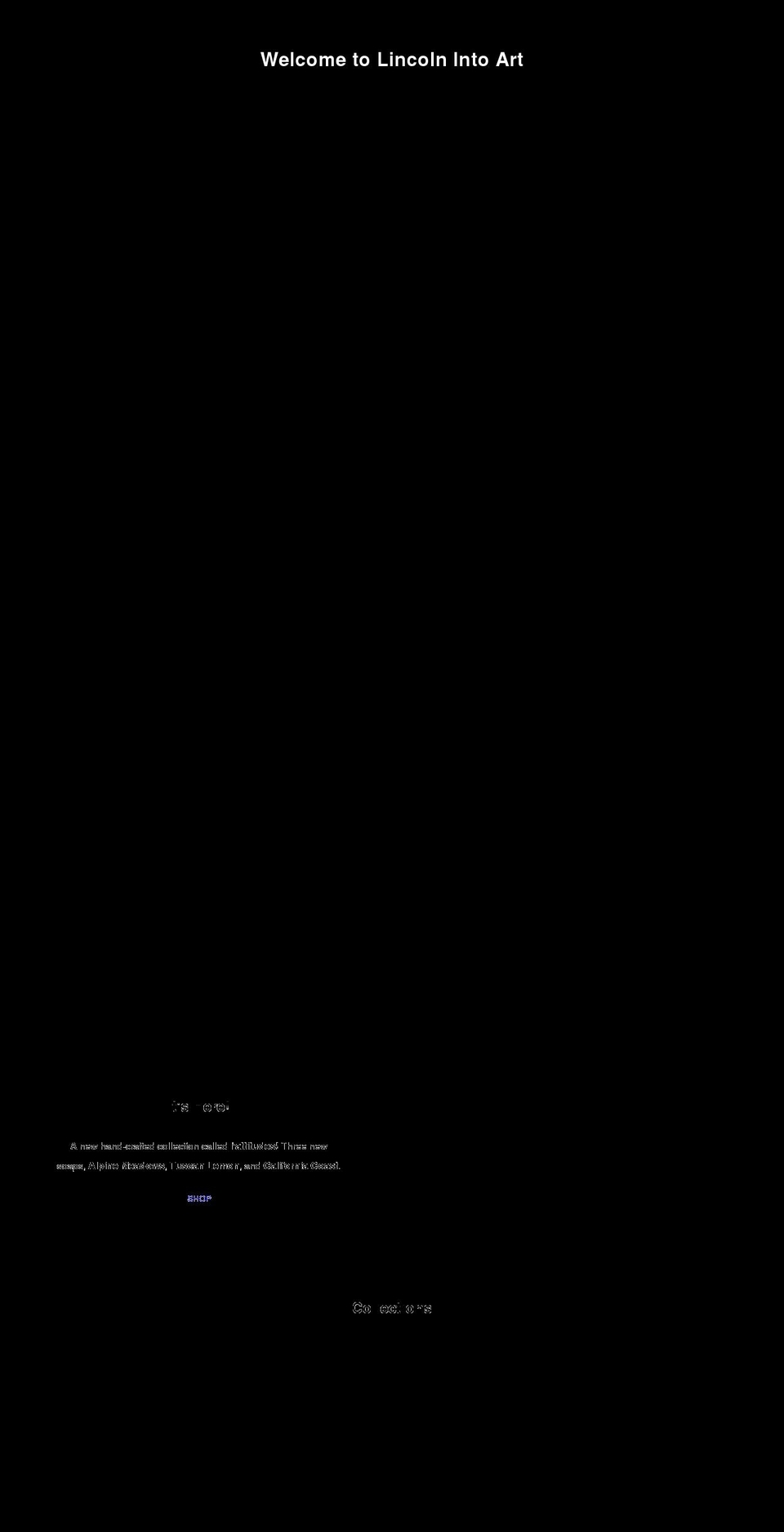 lincolnintoart.com shopify website screenshot
