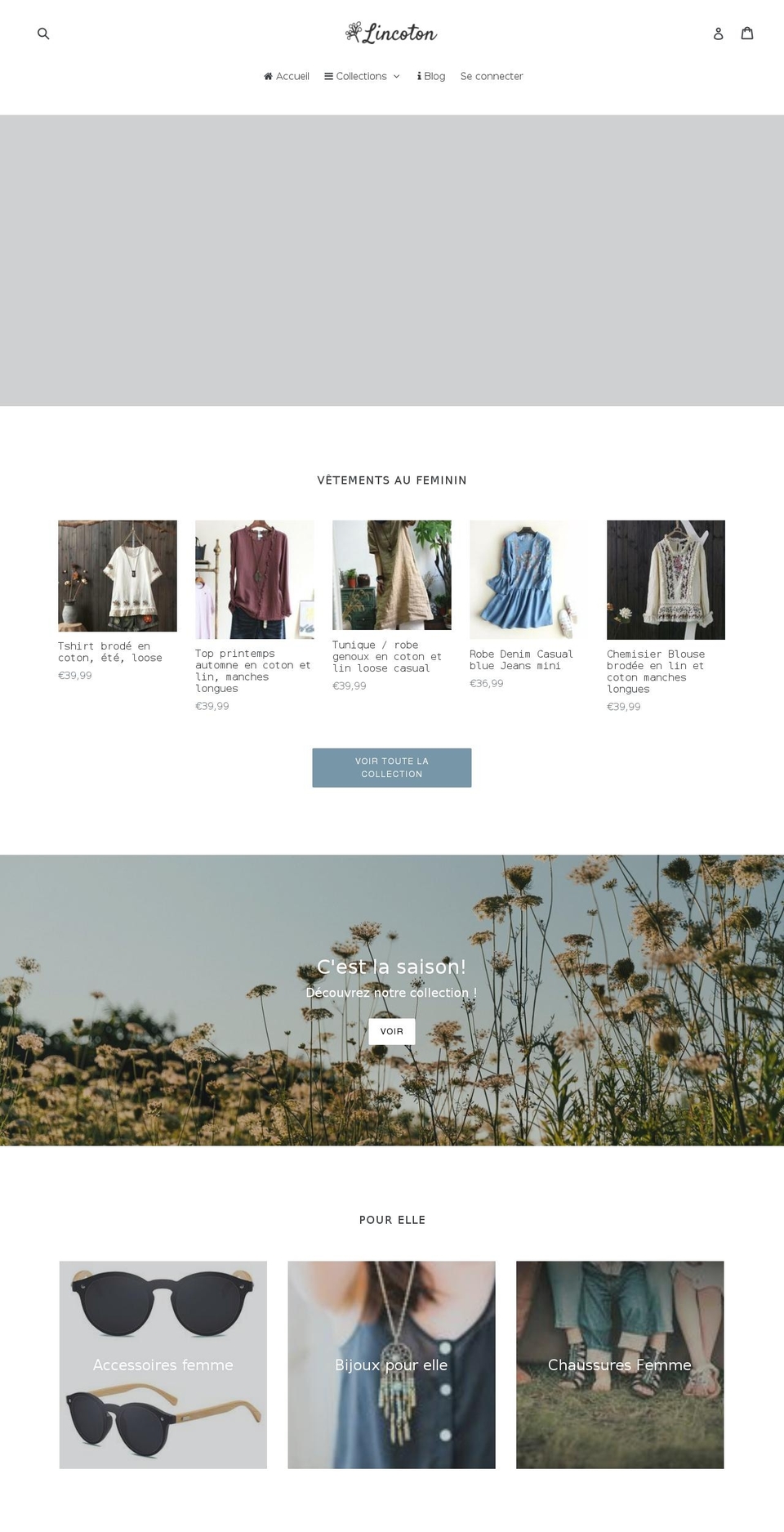 lincoton.com — Shopify storefront screenshot