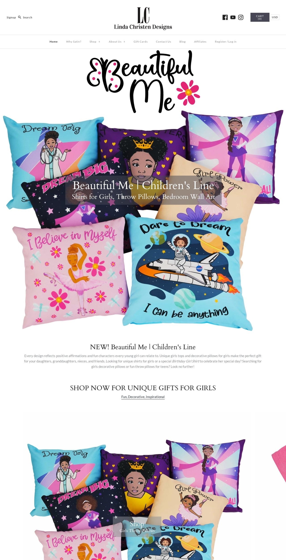 lindachristendesigns.com — Shopify storefront screenshot
