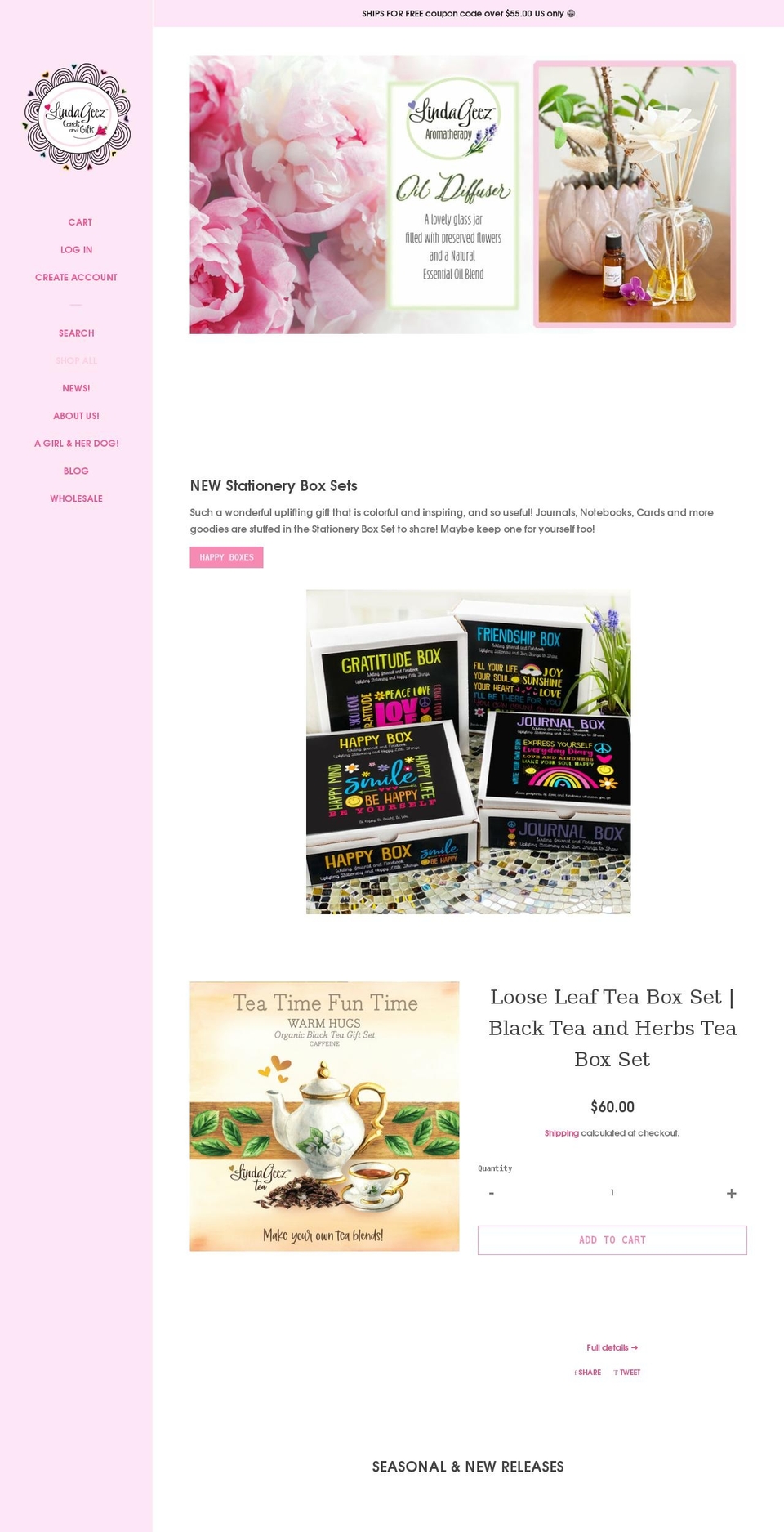 Pop with Installments message Shopify theme site example lindageez.com