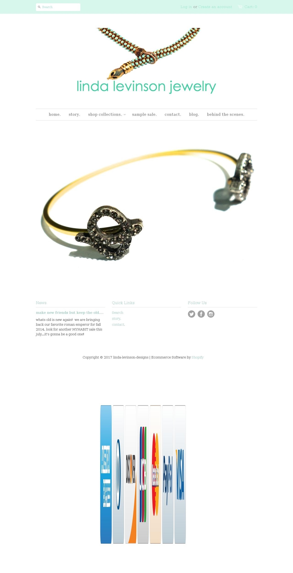 lindalevinsondesigns.com shopify website screenshot