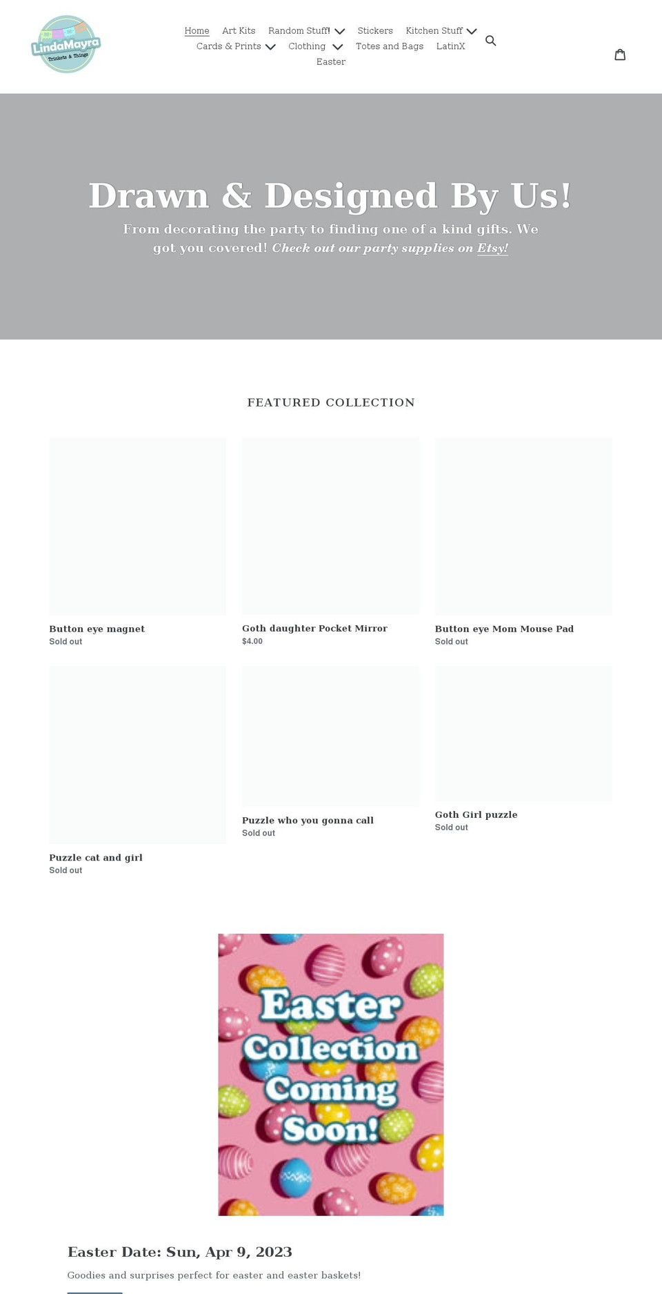 lindamayra.com shopify website screenshot