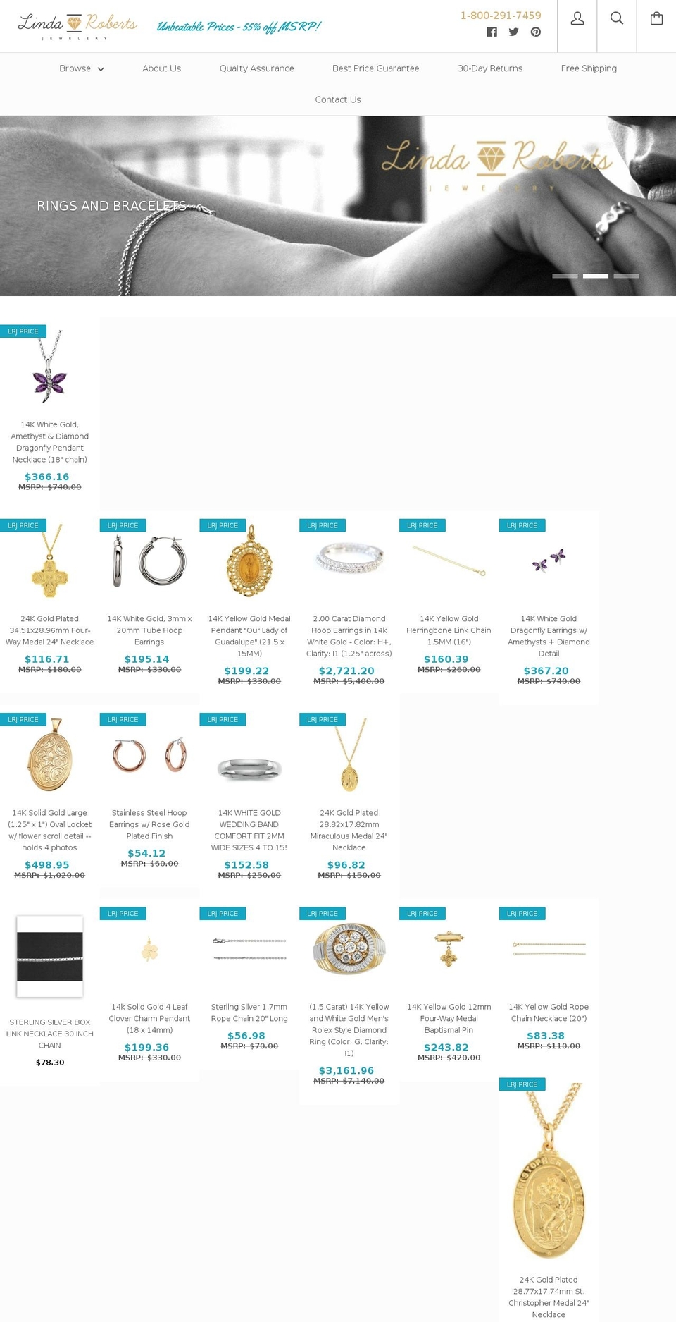 lindaroberts.net shopify website screenshot