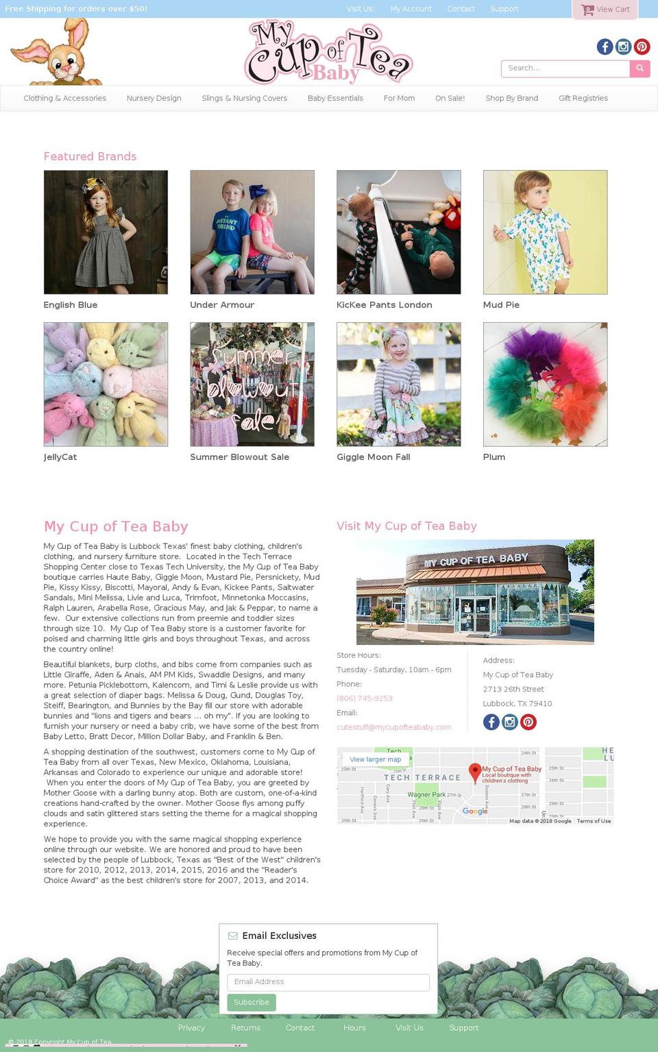 lindascupoftea.com — Shopify storefront screenshot